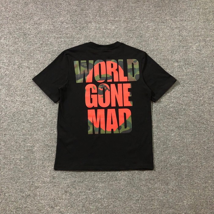 Red and green apes letter short sleeve 2 colors