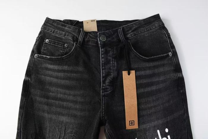 1:1 quality version High Street Style Black and Grey Distressed Ripped Denim Shorts 29032750