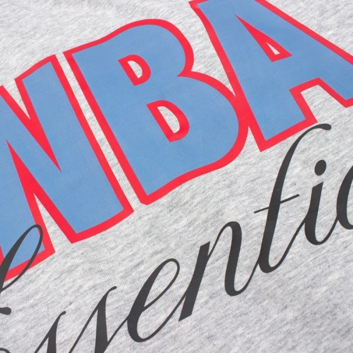 Co-branded back contrast color large letter cursive font gray loose short-sleeved T-shirt 2 colors 29053635