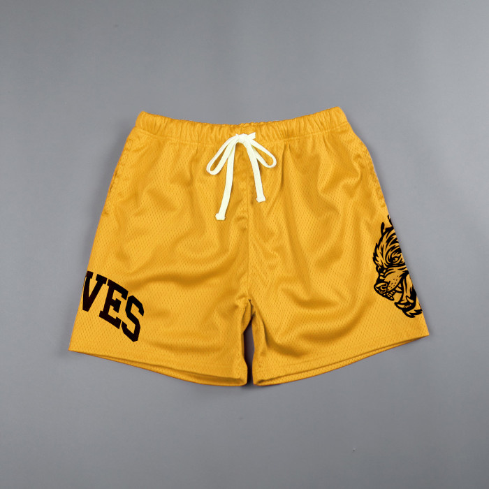 Wolf head letter print shorts 5 colors