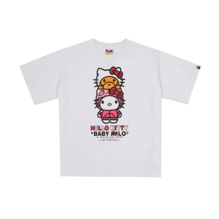 28199410 Hello Kitty & BABY MILO & Tom and Jerry Cartoon Collaboration printed tee 60 colors