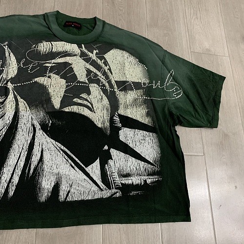 Deep Statue Of Liberty Sculpture Rhinestone Print Washed Tee 29069154