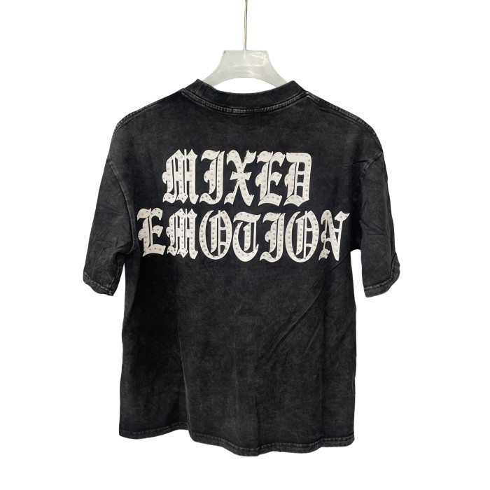 Vintage Washed Black Angel Print T-Shirt Rhinestone  Emotion  Oversized tee 28978821