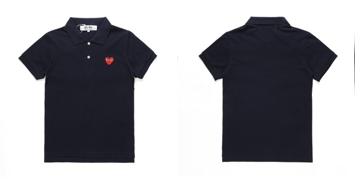 Classic embroidered red heart polo shirt 4 colors
