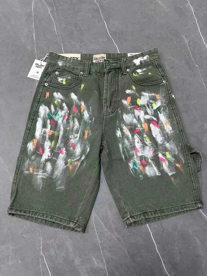 Street Style Color Splash Denim Shorts 29047338