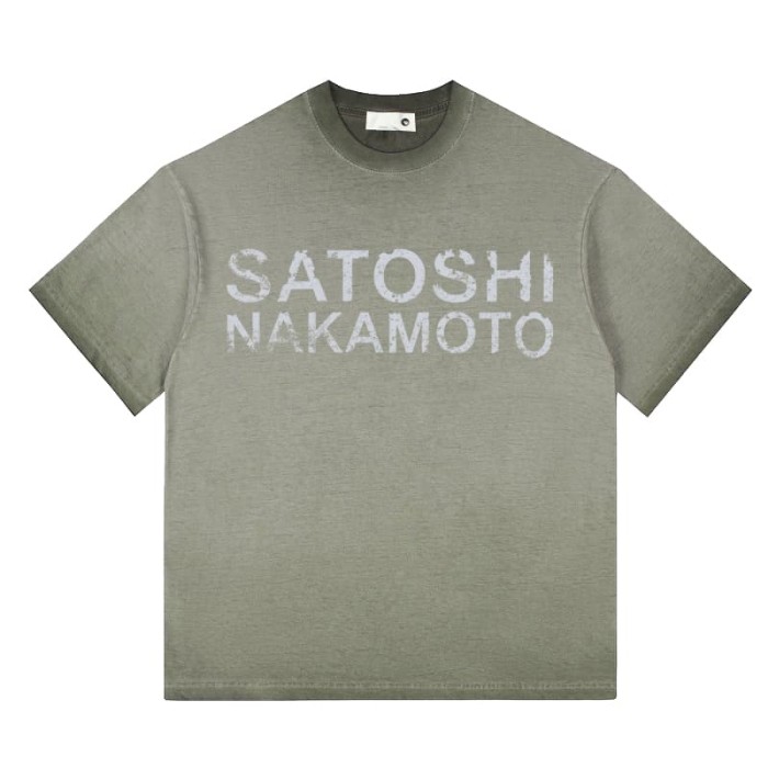 Classic Vintage Letter Print Washed Tee 4 colors 28874713