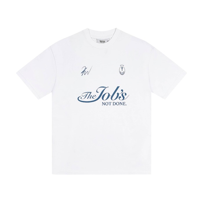 Minimalist Tee with Handwritten Script Text &  12  Number Print T-Shirt 2 colors 29077287