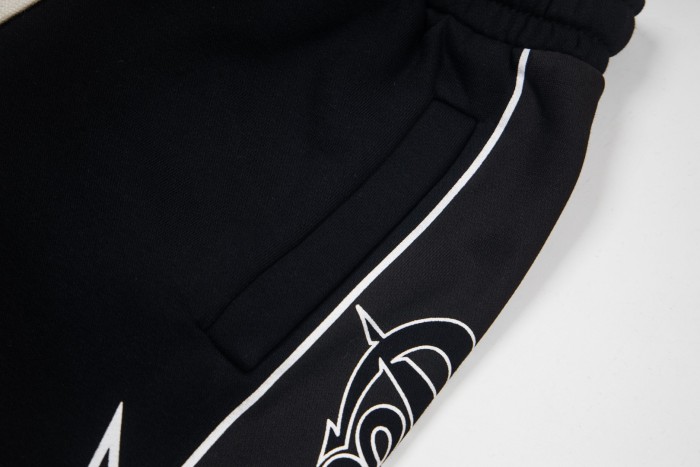 Side lightning and thorns print drawstring casual sports shorts 6 colors 29053404