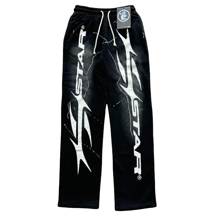 HS Monogram Logo Printed Ink Splash Zipper hoodie & pants set