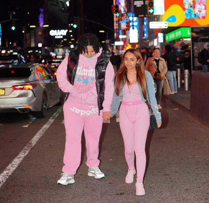 1:1 quality version Pink Atlanta Hoodie & Pants Set