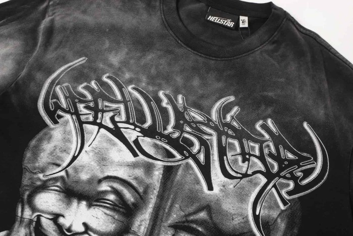 Laugh And Cry Double Face Prayer Print Washed Tee 2 colors 29043140