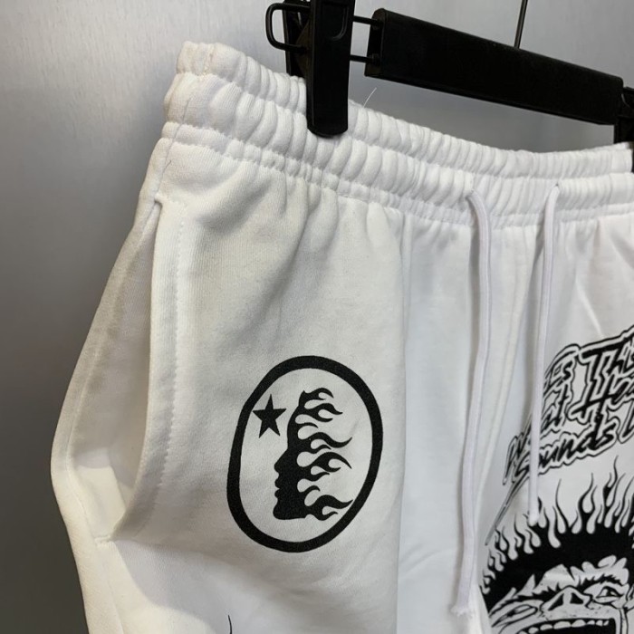 Flame Scream Portrait Print Washed Shorts 29043471
