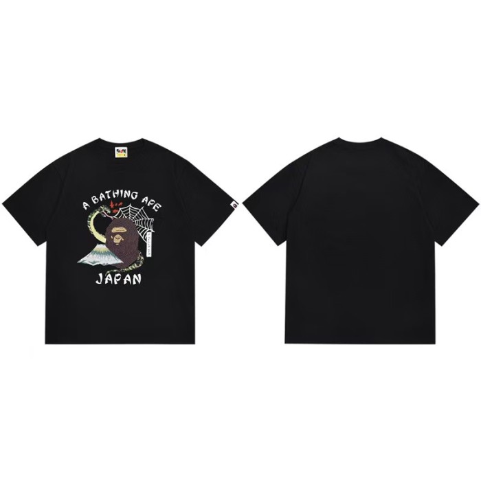 Digital Badge Cartoon Pattern Printed Ape Head Tee 16 colors