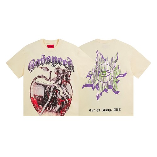 Creamy White and Dark Apple Goddess All-Seeing Eye Double-Sided Printed T-Shirt 29043119