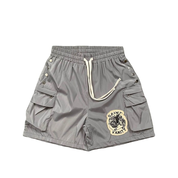 Badge Towel Embroidery Stand Collar Jacket & Shorts Set 3 colors 28746569