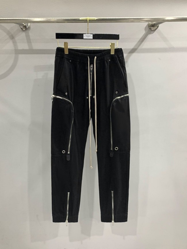 1:1 quality version Multi-Zipper Large Pocket Biker Drawstring pants