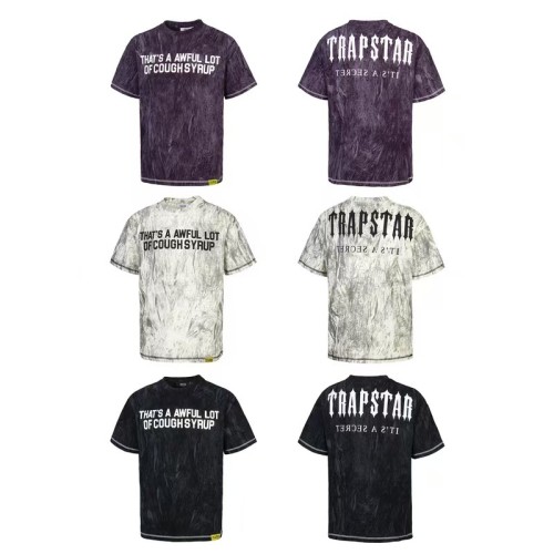 Oversized American Street Style Tie-Dye Letter T-Shirt 3 colors 29080748