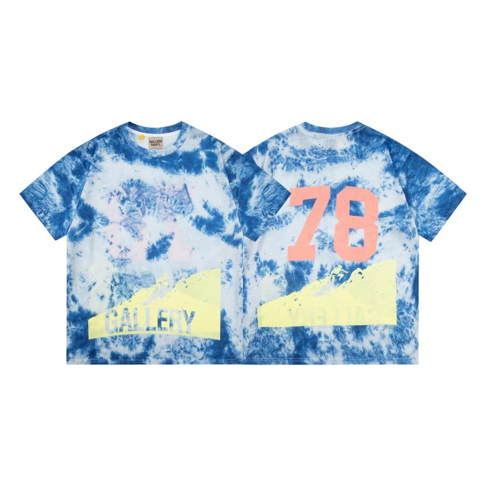 Vintage Washed Colorful Letter Tie-Dye Short Sleeve Tee 15 colors