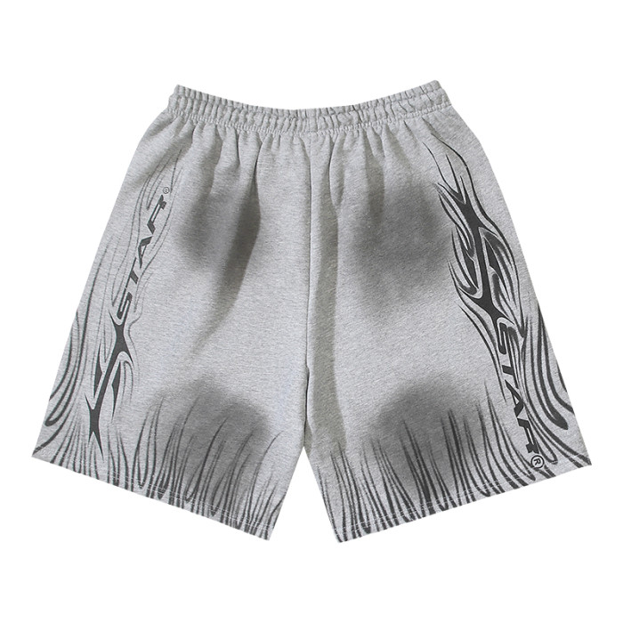 No.11 Flame Totem Print Washed Shorts 2 colors 29043458
