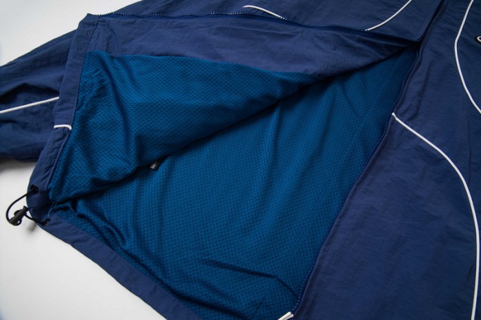 Lightweight Nylon Windbreaker with Reflective Piping & Elastic Cuffs Jacket 29077486