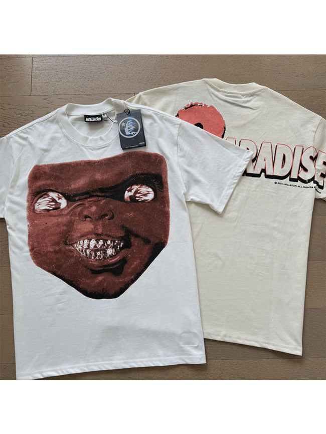 Portrait Metal Teeth Smile Logo Print Tee 2 colors