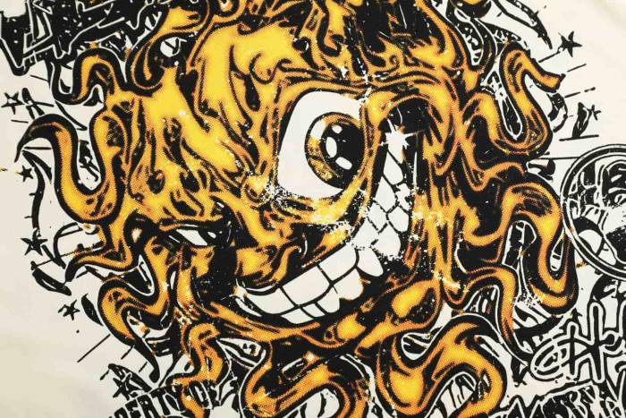 Flame-eyed Stranger Print Washed Tee 29092398