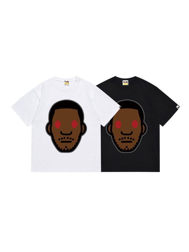 Co-branded cartoon character print Tee 2 colors