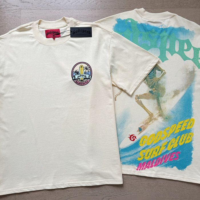 Skeleton Surf Club double-sided printed vintage short-sleeved T-shirt 29038273