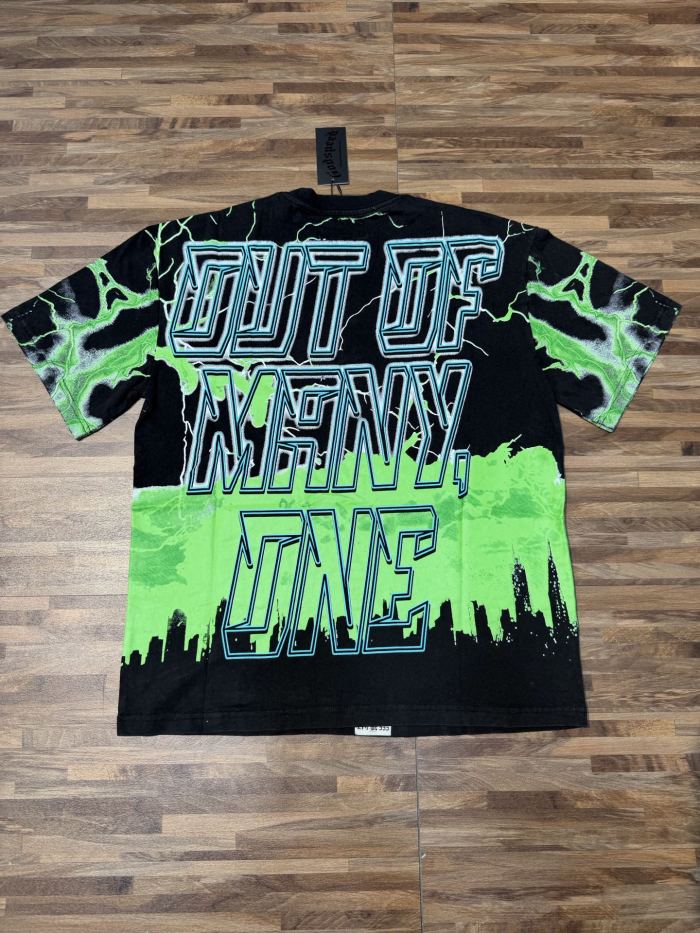 Vintage neon lightning Statue of Liberty print 7 color T-shirt 29035208