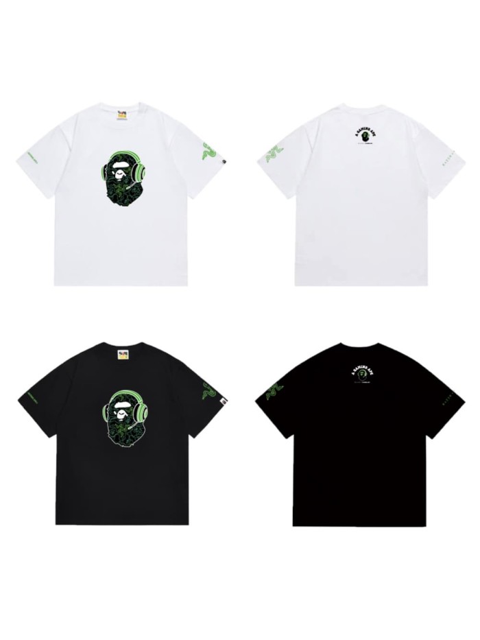 Ape head print with headphones T-shirt 2 colors 29060439