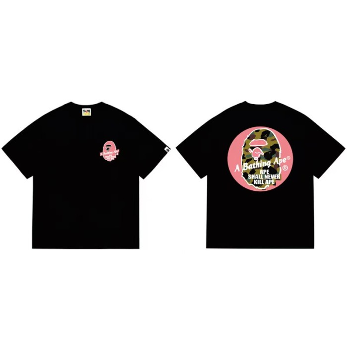 Digital Badge Cartoon Pattern Printed Ape Head Tee 16 colors
