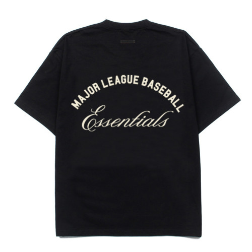 Co-branded vintage letter baseball logo black loose short-sleeved T-shirt 2 colors 29053626