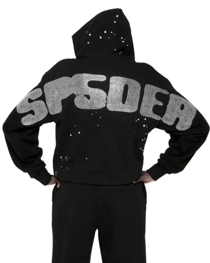 1:1 quality version Diamond Letter Pattern Hoodie & Pants Set 28755443