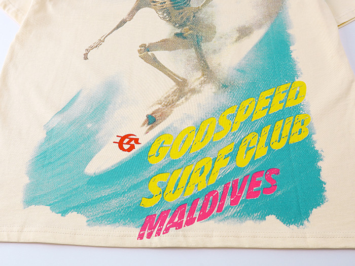 Skeleton Surf Club double-sided printed vintage short-sleeved T-shirt 29038273
