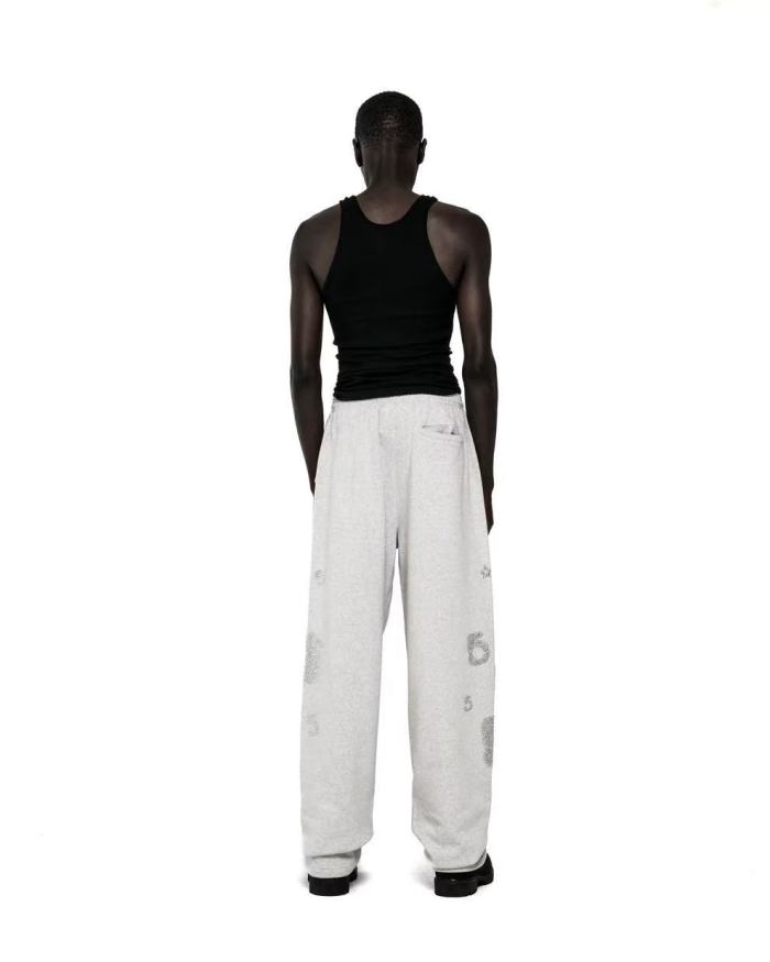 [Big & Tall for weights up to 220 lbs]1:1 quality version White Diamond Large Star Hoodie & Pants Set 28777396
