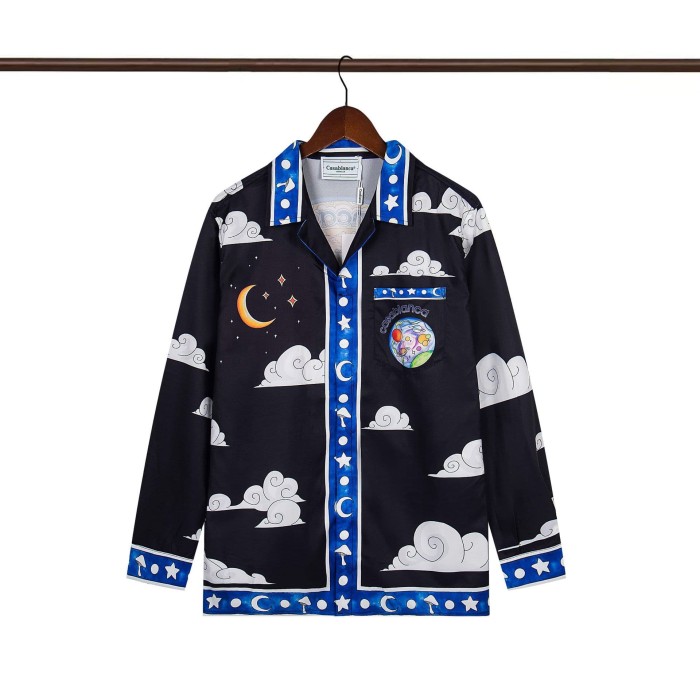Oil Painting Texture Resort Style Printed Long Sleeve Shirt 41 colors 29105584