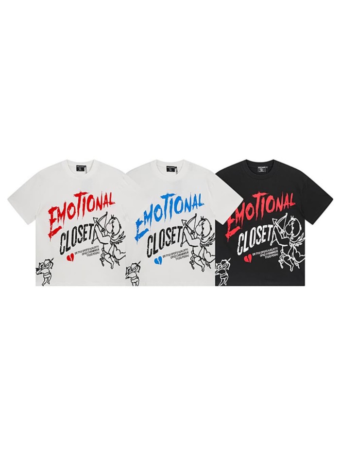 Vintage font, loose fit, dropped shoulder, short-sleeved T-shirt 3 colors 29069020