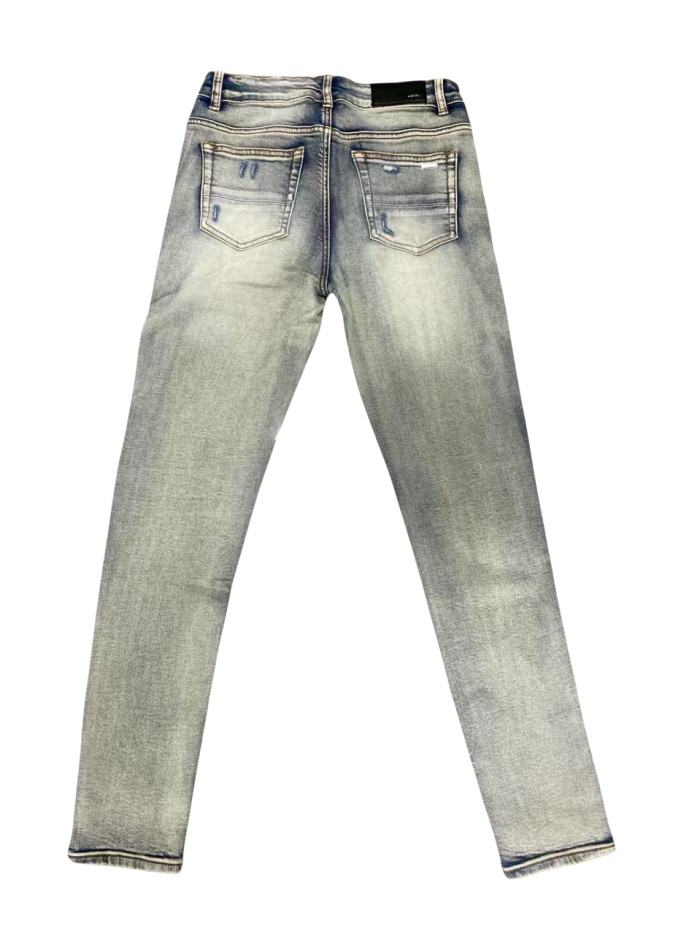 1:1 quality version 28185529 Cashew Flower Patch Washed Jeans