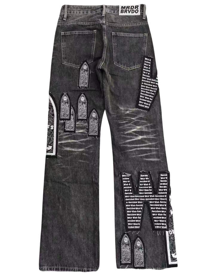 1:1 quality version 28194003 Embroidered Jeans