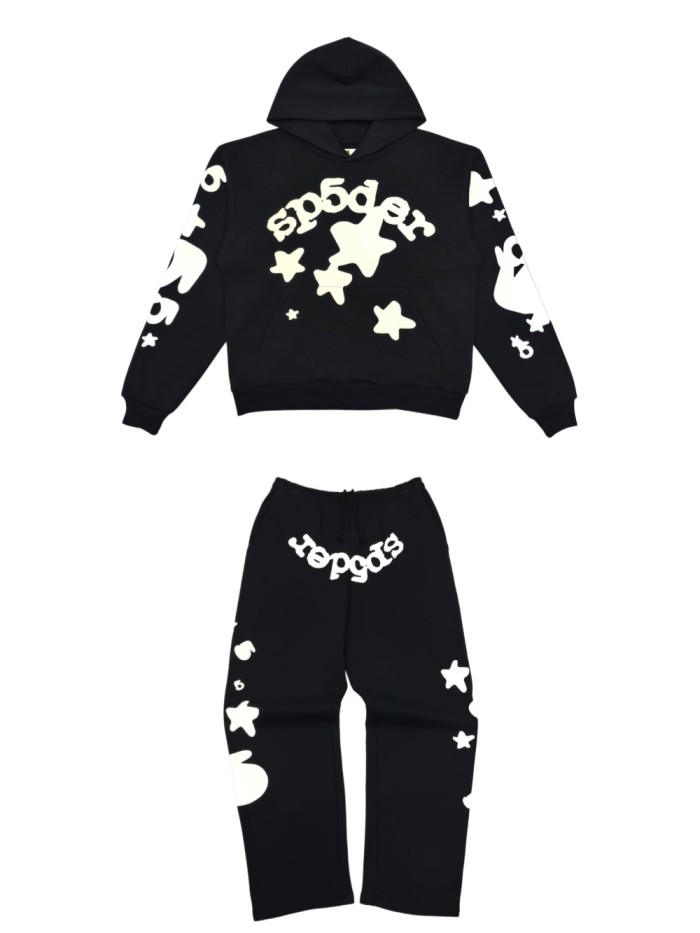 [Big & Tall for weights up to 220 lbs]1:1 quality version Reflective Big Star Print Hoodie & Pants Set 29033214