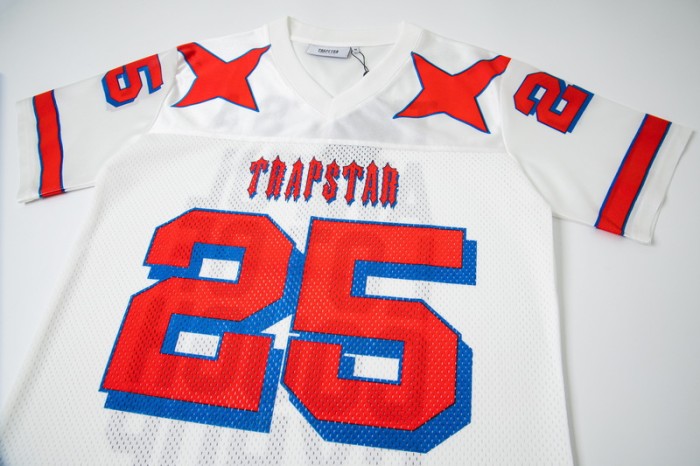 Oversized Urban Streetwear Star Motif Letter And Number Printed Mesh Jersey T-Shirt 2 colors 29080799