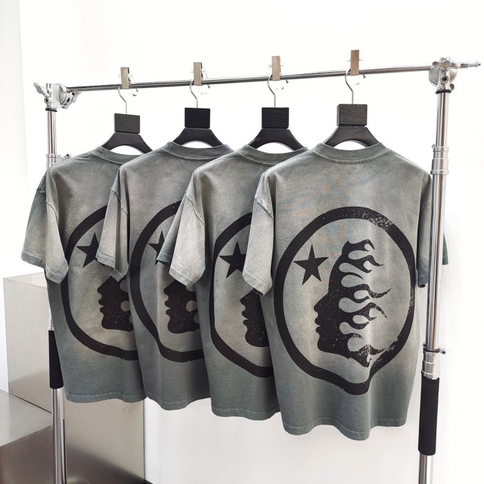[Big & Tall for weights up to 260 lbs]1:1 quality version Mottled Logo Washed Version Tee with NFC tag