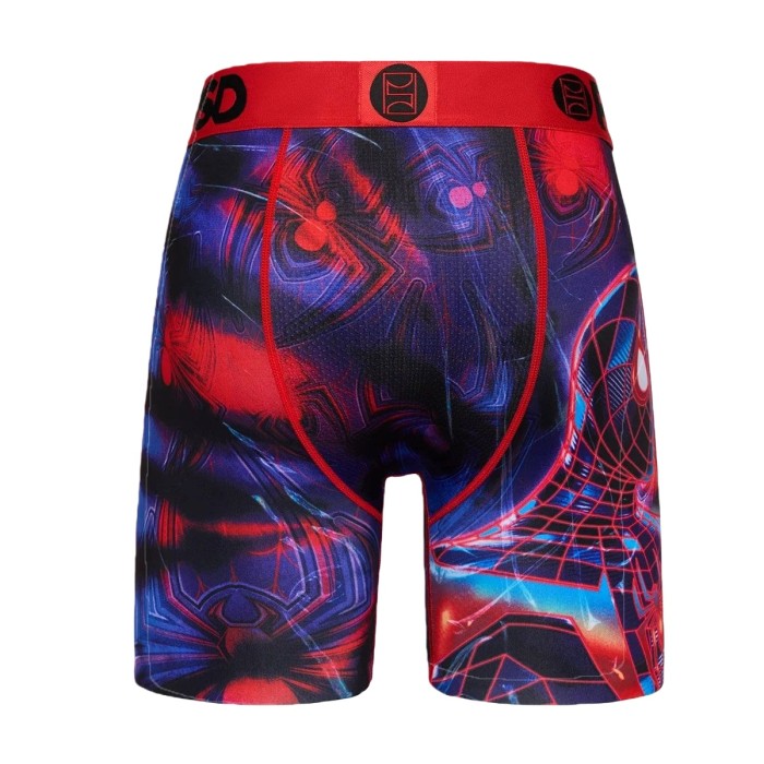 Blue Background Red Line Spider-Man Print Boxer Briefs 28750757