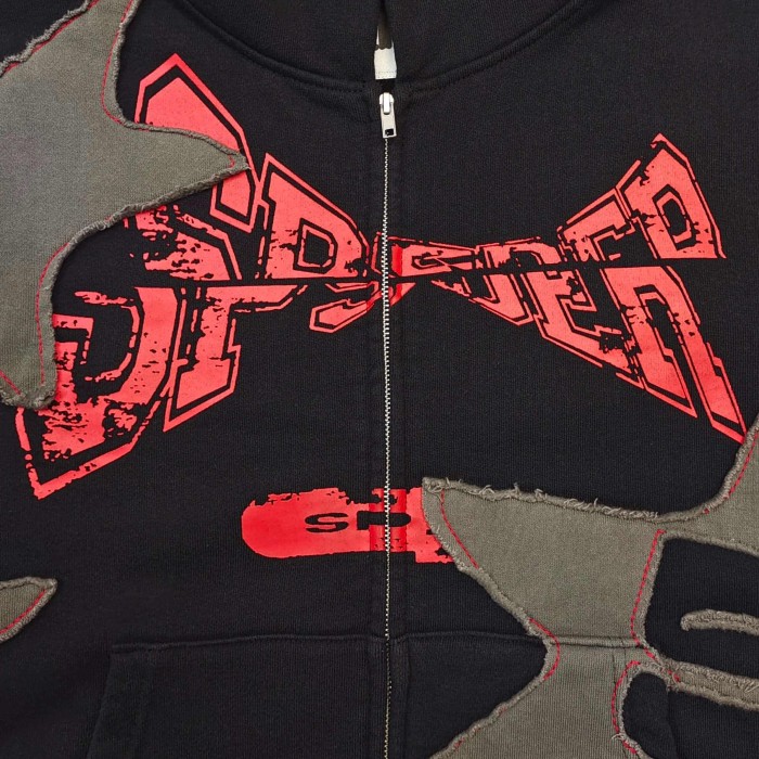 [Big & Tall for weights up to 220 lbs]1:1 quality version Grey Star Applique Zipper Hoodie & Pants Set 28893162