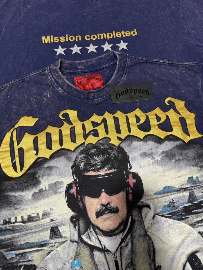 El Chapo Guzmán's vintage black short-sleeved T-shirt with sunglasses and headphones 2 colors 29052464