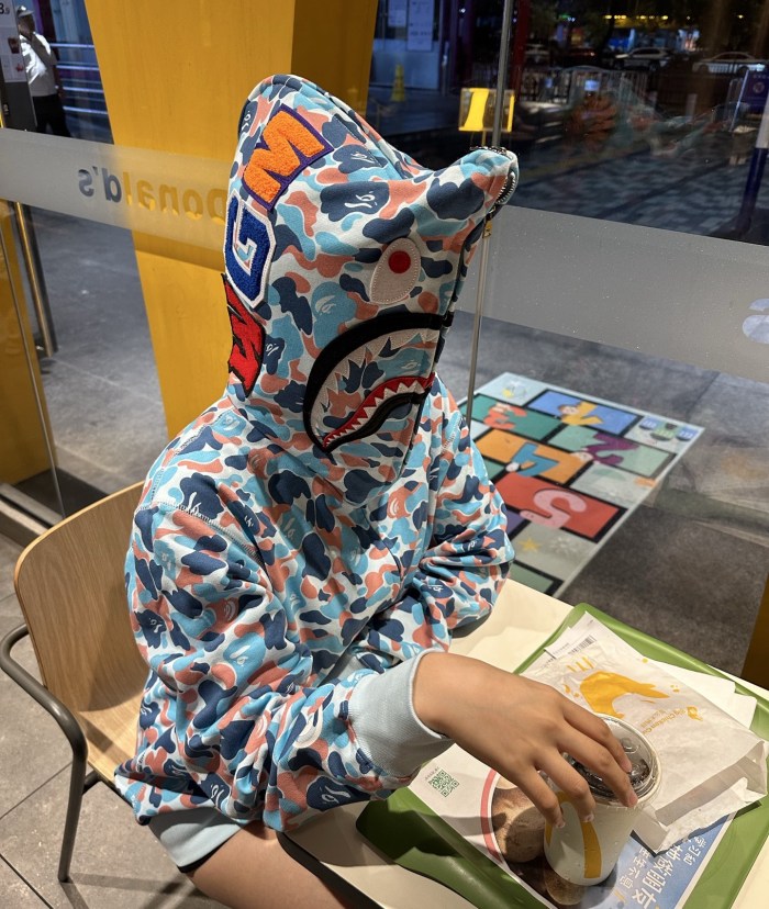 1:1 quality version 28382585 Hangzhou City Limited Edition Shark Patchwork Zipper Hoodie