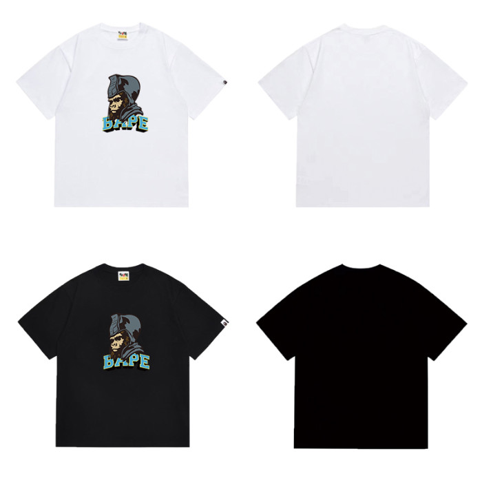 Retro Ape Warrior Head Print T-Shirt 4 colors 29051494