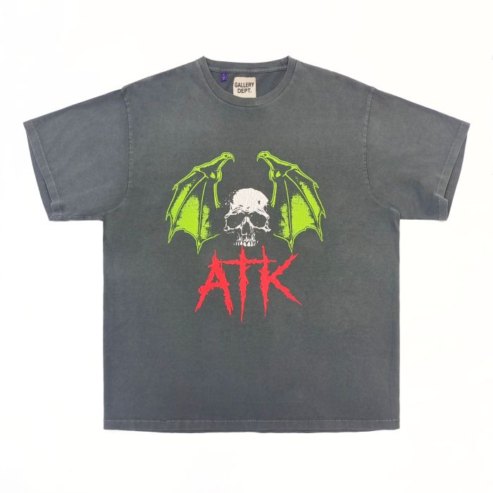 [buy more save more][Big & Tall for weights up to 260 lbs]1:1 quality version ATK Skull Bat Print Tee