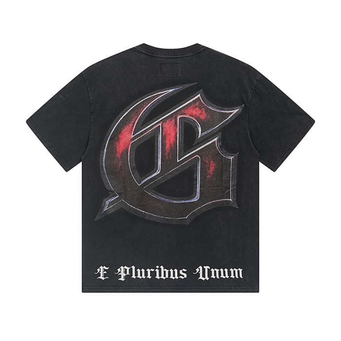 Boxing skeleton G black short-sleeved T-shirt with vintage effect 29046920