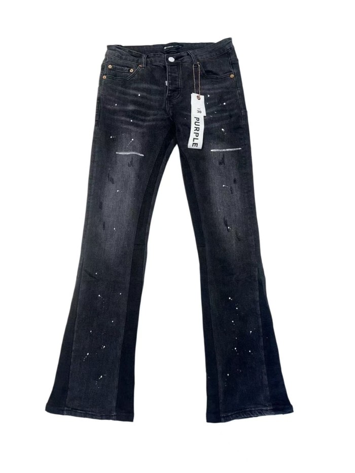 1:1 quality version Dark Misty Vintage Ink Splatter Flared Jeans 29080662